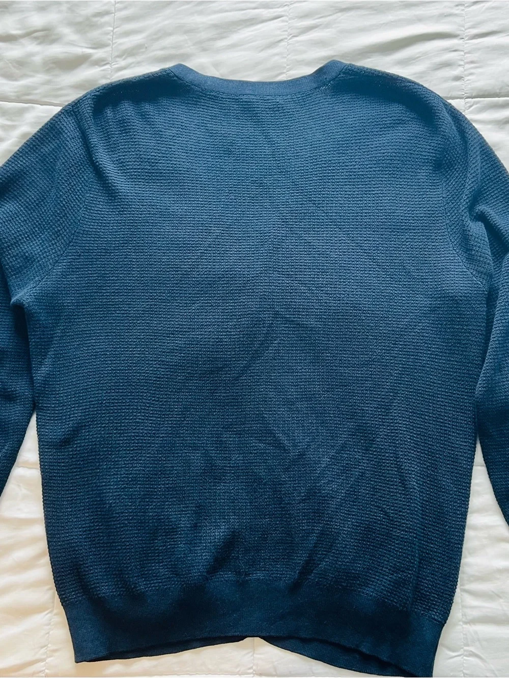 Suitsupply Deep Blue V-Neck Button Cardigan